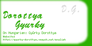 dorottya gyurky business card