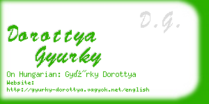 dorottya gyurky business card